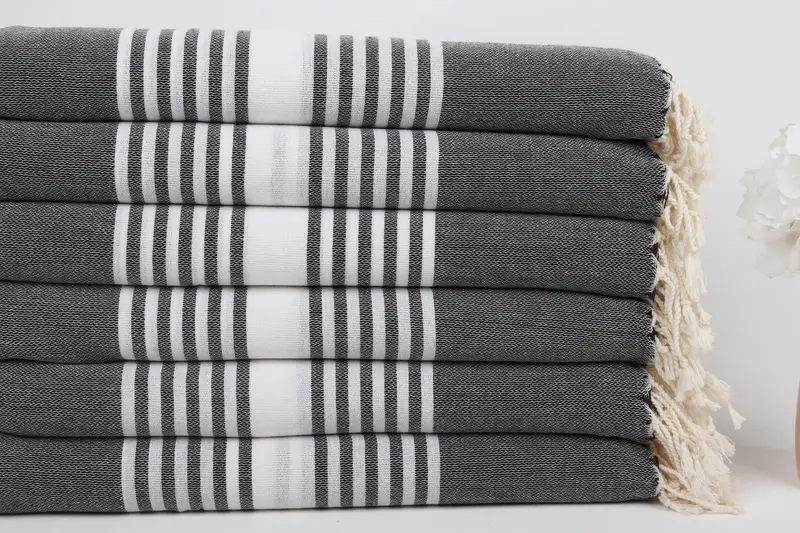 Cotton towel, Peshtemal, Custom Bath Towel, Bachelorette Party Gifts, 68x40 Cotton Striped Towel, Beach Wedding Favor, Travel towel, Bachelor Towel - 3