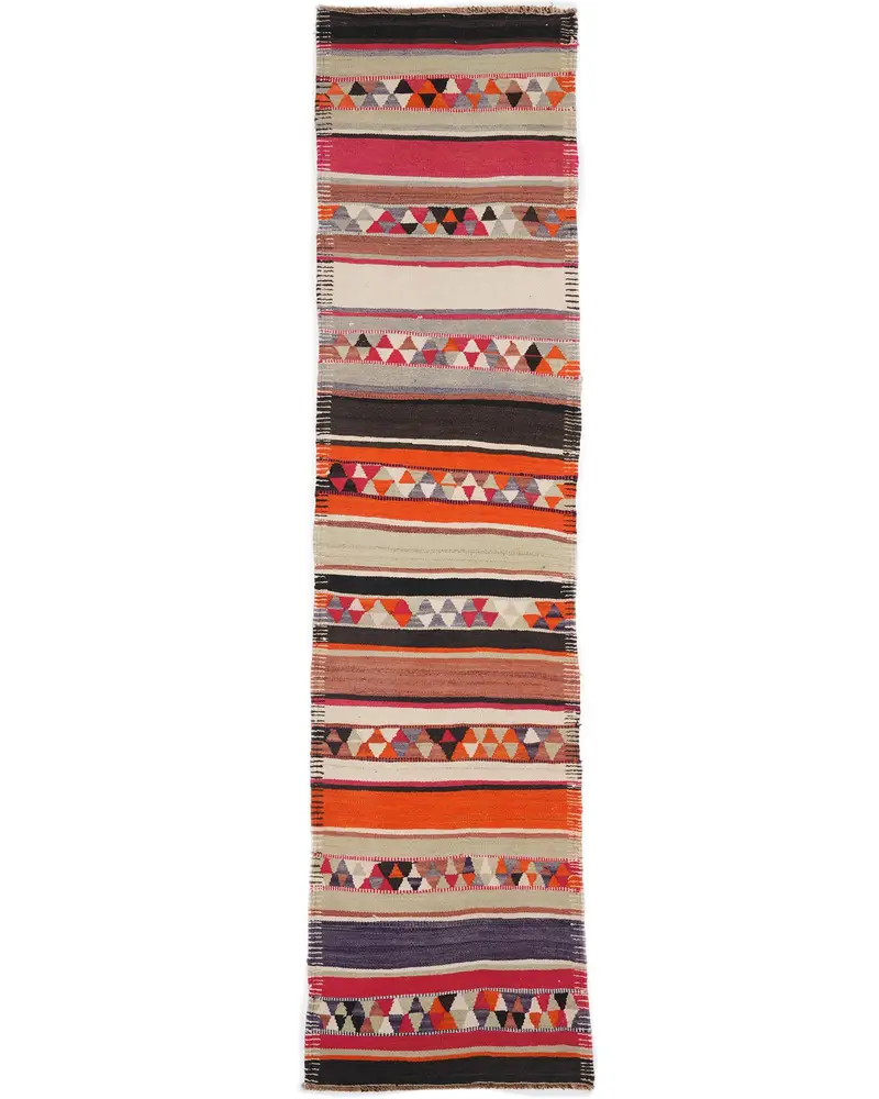 Gökkuşağı Puantiyeli Halı, 2,8x11,2 ft Canlı Dekor