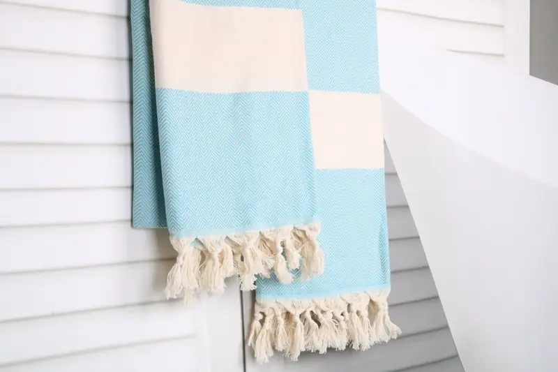 Girl Trip Party Favor, Organic towel, Monogram Turkish Towel, Bridal Shower Favor, Guest Towel, 70x40 Cotton Herringbone Towel, Beach Towel Gift - 8