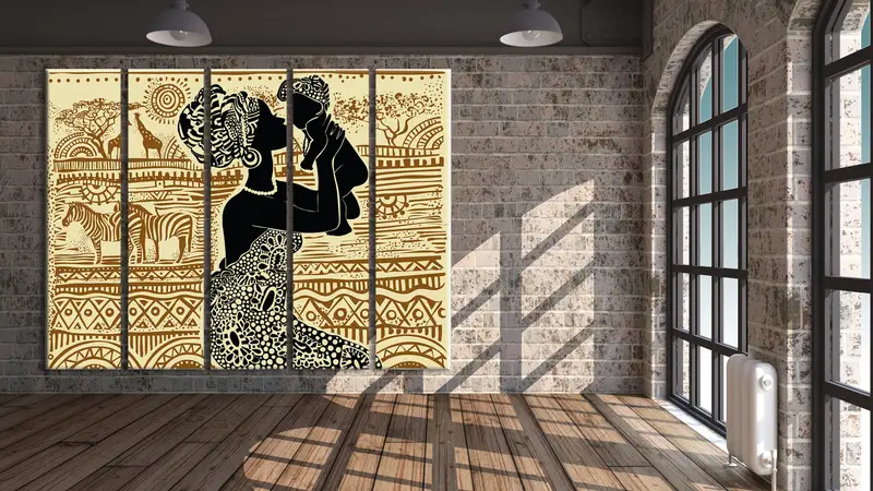 African Girl Art Decor, Canvas Table, Ethnic Wall Art Canvas Print, Wall Hanging Decor, Black Woman For Wall,Home Decor Wall Art Table, - 7