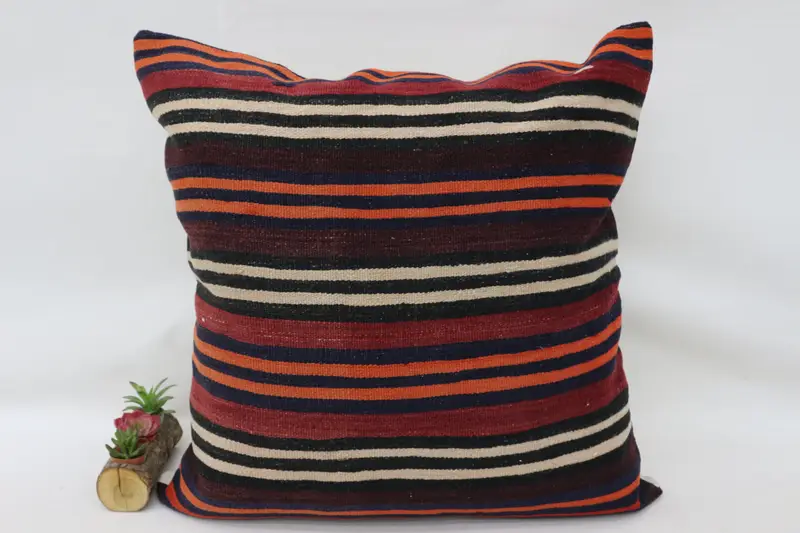 32x32 Red Pillow Case, Cushion Case, Kilim Pillow, Handmade Pillow Sham, Kilim Pillow Cover, Muted Cushion, Handmade Kilim Cushion - 4