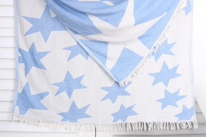 Bachelor Gifts, Luxury Beach Towel, Beach Towel Personalized, Baby Boy Gift, Cotton towel, 68x36 Cotton Star Design Towel, Bridesmaid Gifts - 1