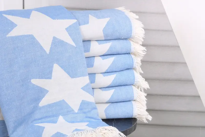 Bachelor Gifts, Luxury Beach Towel, Beach Towel Personalized, Baby Boy Gift, Cotton towel, 68x36 Cotton Star Design Towel, Bridesmaid Gifts - 2