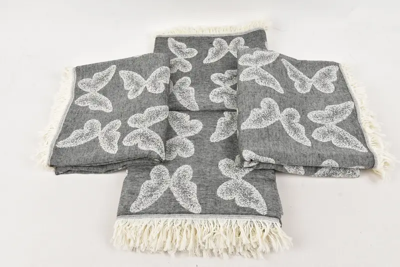 Bridal Shower Favors, 68x36 Cotton Butterfly Pattern Towel, Mother Of The Groom Gift, Bachelorette Party Decorations, Personalized Turkish Towel - 6
