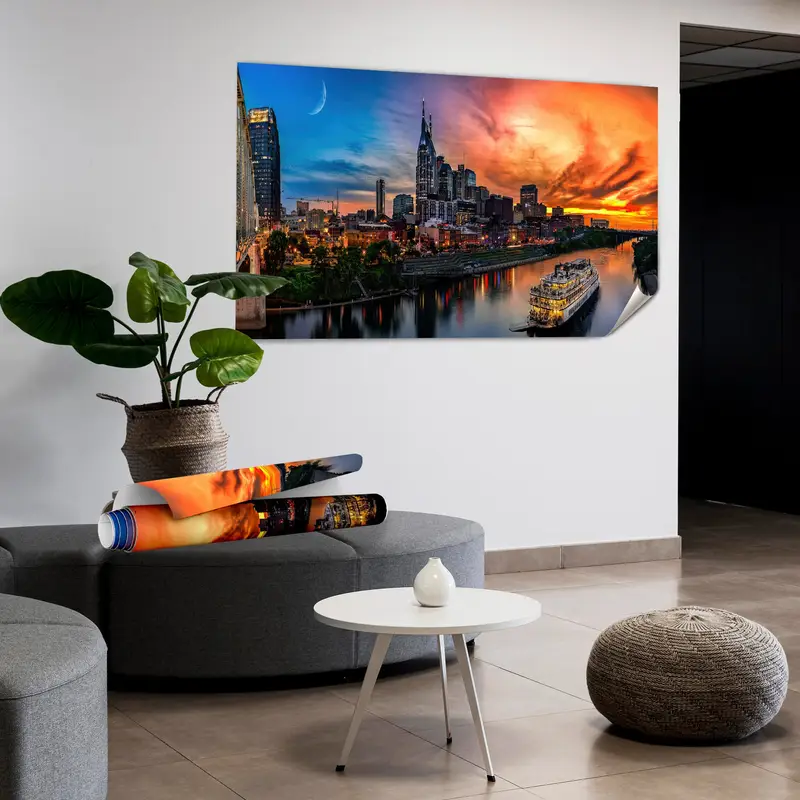 Zarif Nashville Deniz Manzarası Kanvas Tablo: Gün Batımı Manzarası Kanvas Tablo