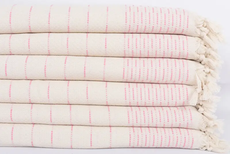 Bachelorette Party Favors, Turkish Throw Blanket, 98x92 Cotton Striped Design Towel, Bridal Shower Favors, Wedding Favors, Personalized Blanket - 3