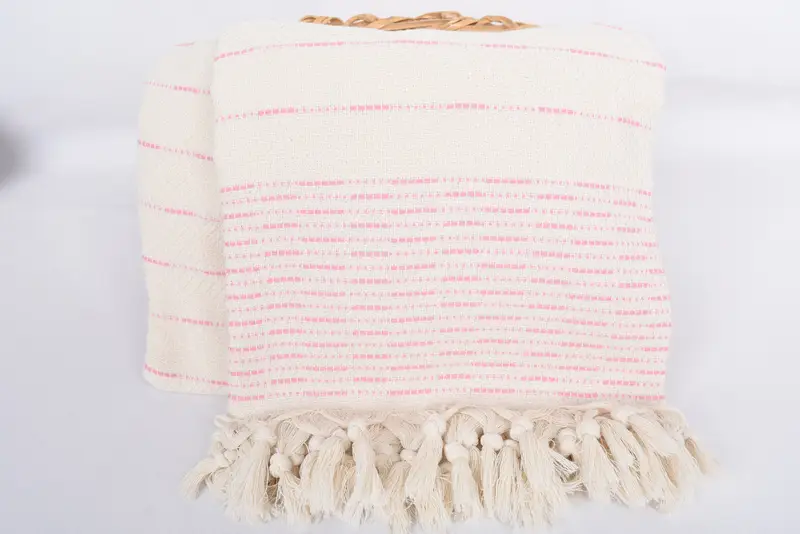 Bachelorette Party Favors, Turkish Throw Blanket, 98x92 Cotton Striped Design Towel, Bridal Shower Favors, Wedding Favors, Personalized Blanket - 5