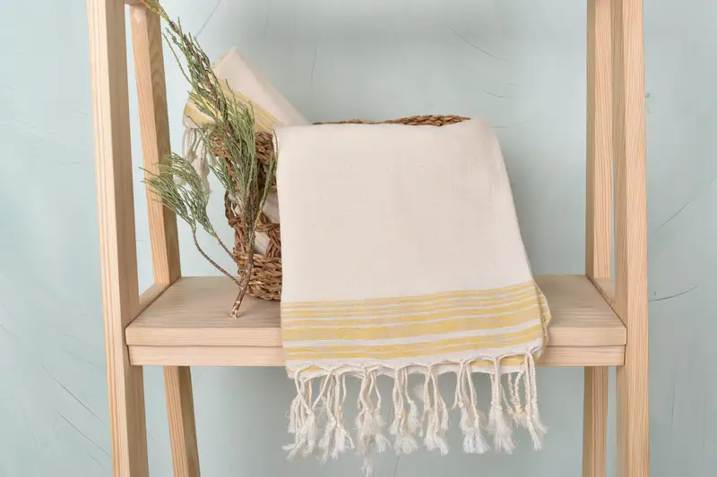 Leichtes türkisches Handtuch, schnell trockenes Peshtemal, Custom Beach-Handtuch, 68x36 Baumwollstreifenhandtuch, beste Geschenkideen für Freunden, türkisches Handtuch Set - 4