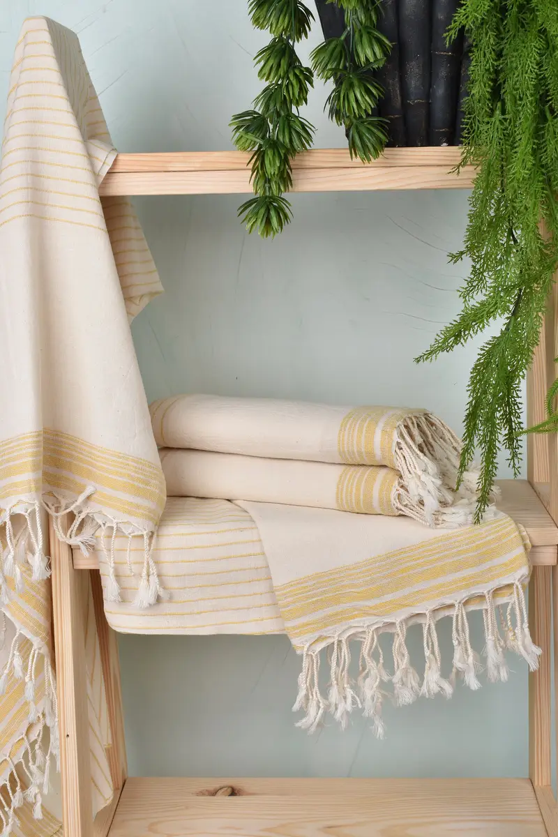Leichtes türkisches Handtuch, schnell trockenes Peshtemal, Custom Beach-Handtuch, 68x36 Baumwollstreifenhandtuch, beste Geschenkideen für Freunden, türkisches Handtuch Set - 6