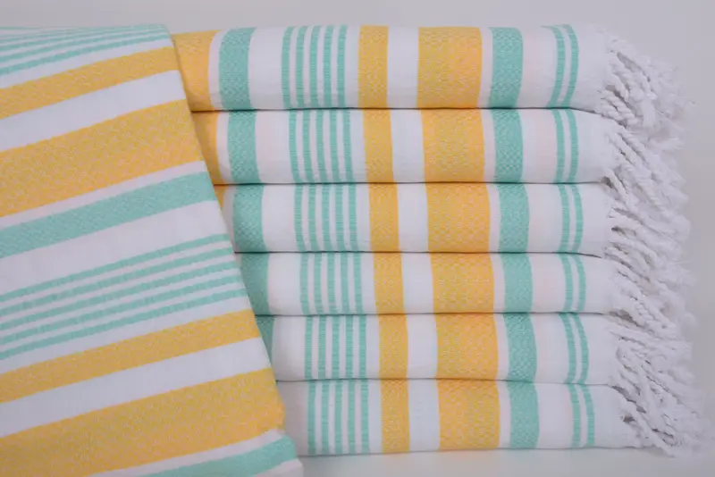 Bride Gift, Embroidered Towel, Organic towel, 70x36 Cotton Striped Towel, First Wedding Anniversary Gift, Bachelor Bachelorette Party Favors