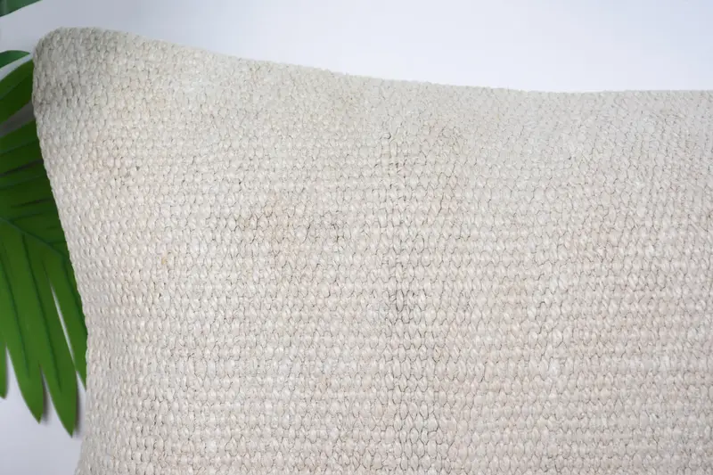 Antique Pillows, Throw Kilim Pillow, Hippie Throw Pillow, Pillow Case, Chair Pillow Cover, 12x20 Beige Pillow Sham, Boho Pillow Sham Cover - 2