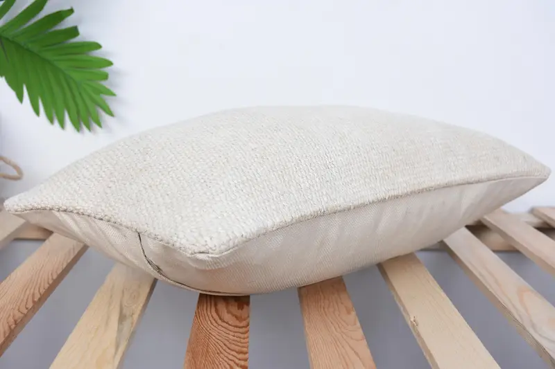 Antique Pillows, Throw Kilim Pillow, Hippie Throw Pillow, Pillow Case, Chair Pillow Cover, 12x20 Beige Pillow Sham, Boho Pillow Sham Cover - 6