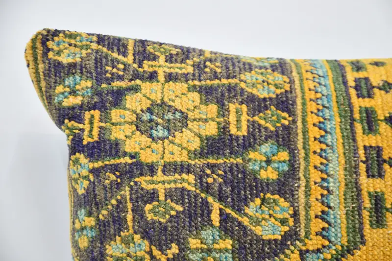 Cushion Case, Kilim Pillow, Vintage Pillow, 32x32 Orange Pillow, Muted Pillow Case, Vintage Kilim Throw Pillow, Bohemian Cushion Pillow - 2