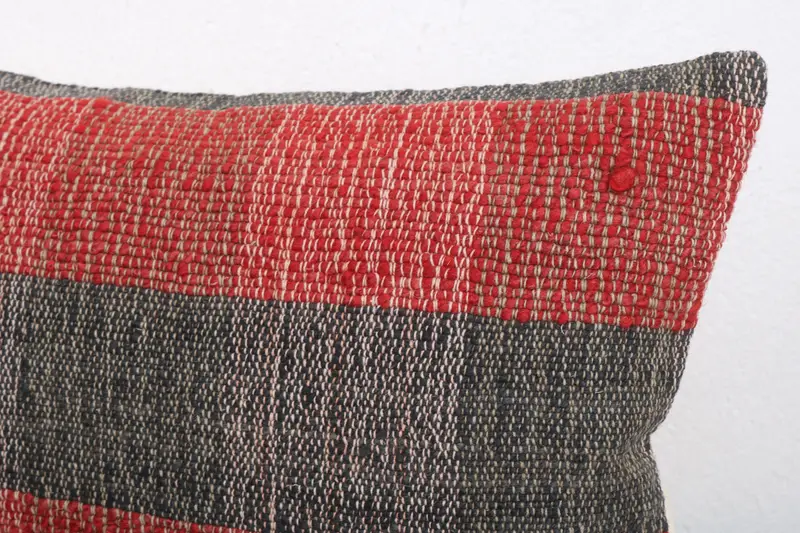 Pillow for Couch, Interior Designer Pillow, Sofa Bolster Pillow Case, Armchair Pillow Sham, Cushion Cover, 12x20 Red Cushion, Vintage Pillow - 5