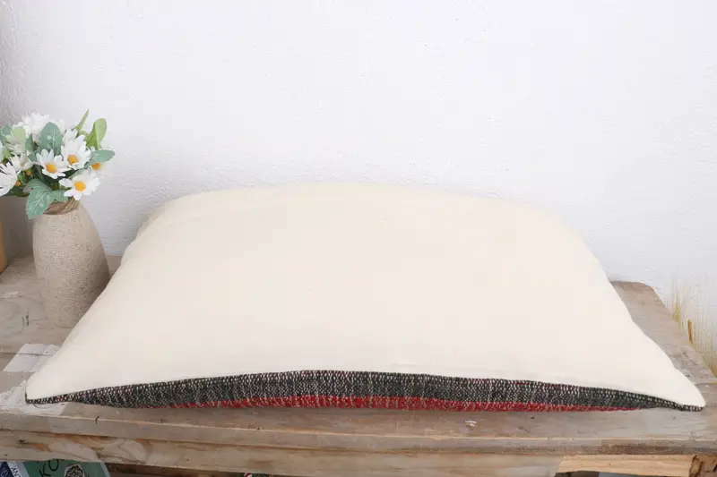 Pillow for Couch, Interior Designer Pillow, Sofa Bolster Pillow Case, Armchair Pillow Sham, Cushion Cover, 12x20 Red Cushion, Vintage Pillow - 7