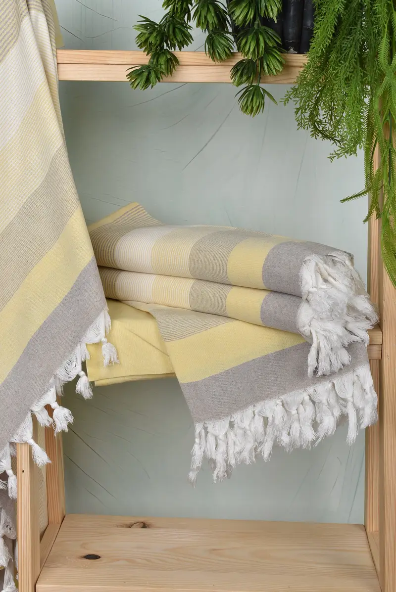 Quick-Dry Beach Towel, Personalized Turkish Towel, Beach Towel Monogram, 68x40 Cotton Striped Towel, Luxury towel, Best Friend Gift Ideas - 6
