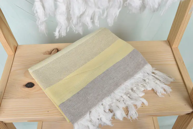 Quick-Dry Beach Towel, Personalized Turkish Towel, Beach Towel Monogram, 68x40 Cotton Striped Towel, Luxury towel, Best Friend Gift Ideas - 5