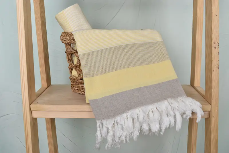 Quick-Dry Beach Towel, Personalized Turkish Towel, Beach Towel Monogram, 68x40 Cotton Striped Towel, Luxury towel, Best Friend Gift Ideas - 4