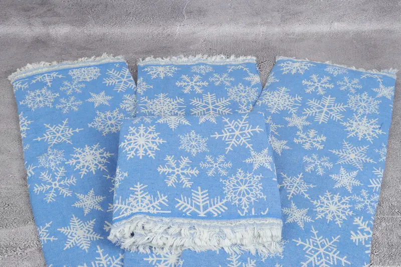 Gifts For Him, Luxury towel, Peshtemal Towel, Bachelor Gift, Personalized Bridesmaid Beach Towel, Quick-dry towel, 80x40 Cotton Snow Design Towel - 5