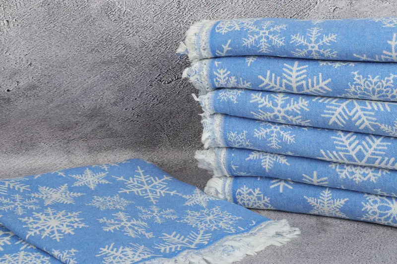 Gifts For Him, Luxury towel, Peshtemal Towel, Bachelor Gift, Personalized Bridesmaid Beach Towel, Quick-dry towel, 80x40 Cotton Snow Design Towel - 3