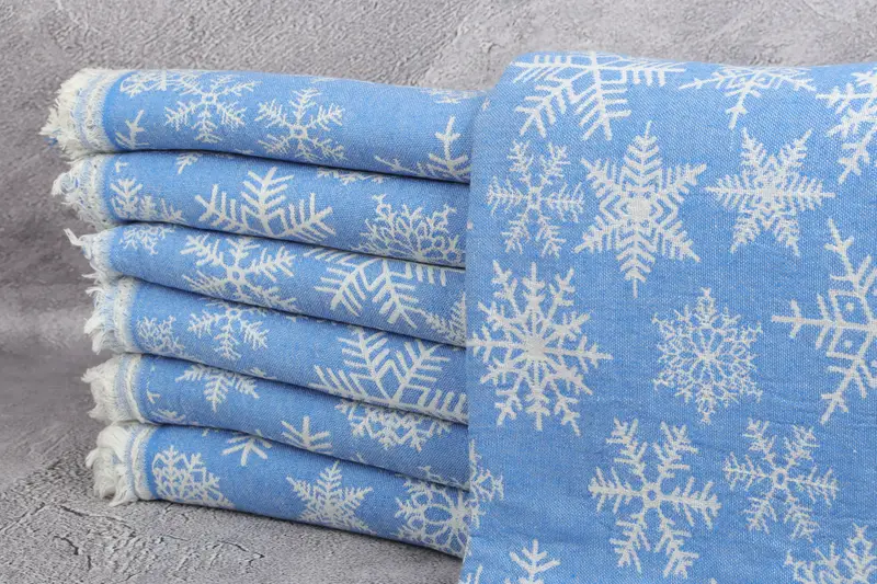 Gifts For Him, Luxury towel, Peshtemal Towel, Bachelor Gift, Personalized Bridesmaid Beach Towel, Quick-dry towel, 80x40 Cotton Snow Design Towel - 2