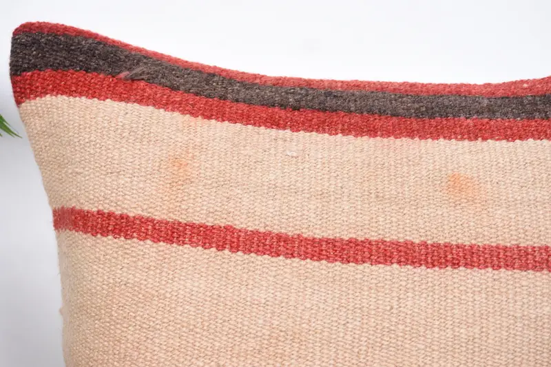 Seat Pillow, Cushion Case, Boho Pillow Sham Cover, 20x20 Beige Cushion, Antique Pillows, Bench Pillow Case, Kilim Cushion Sham - 2
