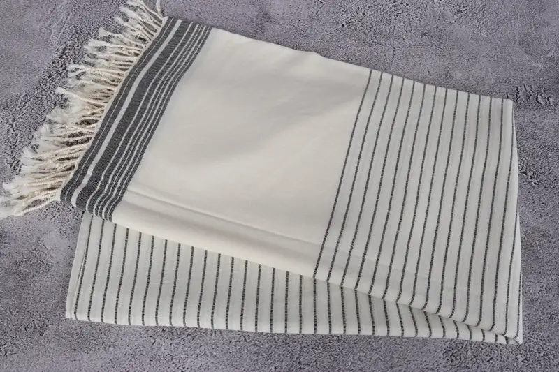 68x36 Cotton Striped Towel, Memorial Gift, Luxury towel, Turkish hand towel, Turkish towel, Custom Name Towel, Beach Wedding Favor, Spa Gift Towel - 6