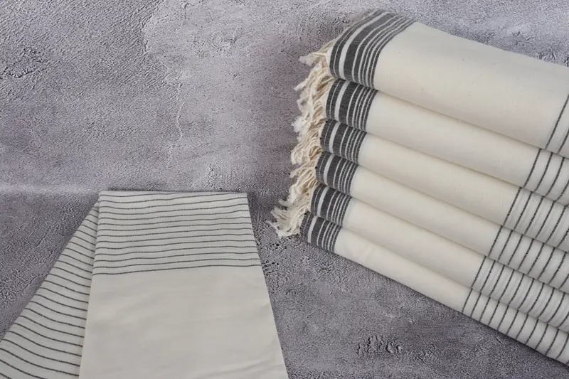 68x36 Cotton Striped Towel, Memorial Gift, Luxury towel, Turkish hand towel, Turkish towel, Custom Name Towel, Beach Wedding Favor, Spa Gift Towel - 2