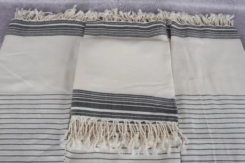 68x36 Cotton Striped Towel, Memorial Gift, Luxury towel, Turkish hand towel, Turkish towel, Custom Name Towel, Beach Wedding Favor, Spa Gift Towel - 4