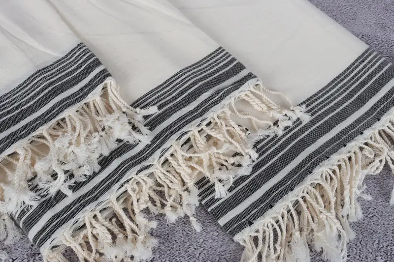 68x36 Cotton Striped Towel, Memorial Gift, Luxury towel, Turkish hand towel, Turkish towel, Custom Name Towel, Beach Wedding Favor, Spa Gift Towel - 5