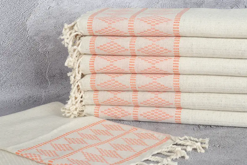 Kitchen Towel, Home Decor Gifts, 40x20 Linen Kilim Design Towel, Organic Tea Towel, Personalized Wedding Gift, Small Bath Towels, Turkish Hand Towel - 2