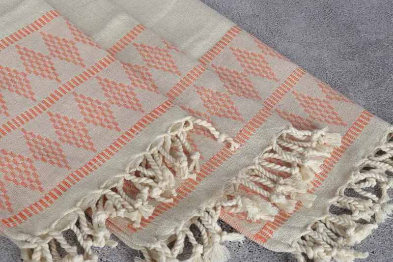 Kitchen Towel, Home Decor Gifts, 40x20 Linen Kilim Design Towel, Organic Tea Towel, Personalized Wedding Gift, Small Bath Towels, Turkish Hand Towel - 5