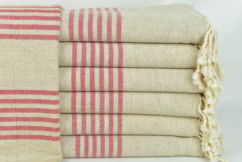 70x40 Linen Striped Towel, Bridesmaid Towel, Quick-dry towel, Oversized Beach Towel, Soft towel, Bridal Shower Gifts, Cute Beach Towel, Gift For Him - 1