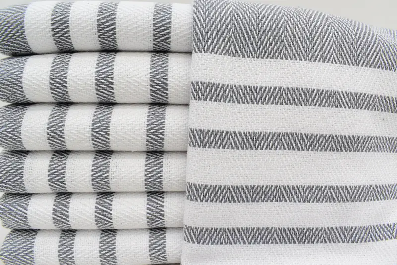Personalized Gift For Him, Monogram Turkish Bath Towel, Turkish Towel Hand Towel, Custom Hand Towel, Small Bath Towels, 40x20 Cotton Zig zag Towel - 1
