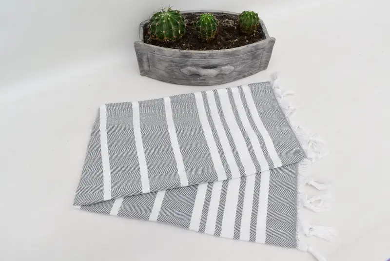 Personalized Gift For Him, Monogram Turkish Bath Towel, Turkish Towel Hand Towel, Custom Hand Towel, Small Bath Towels, 40x20 Cotton Zig zag Towel - 8
