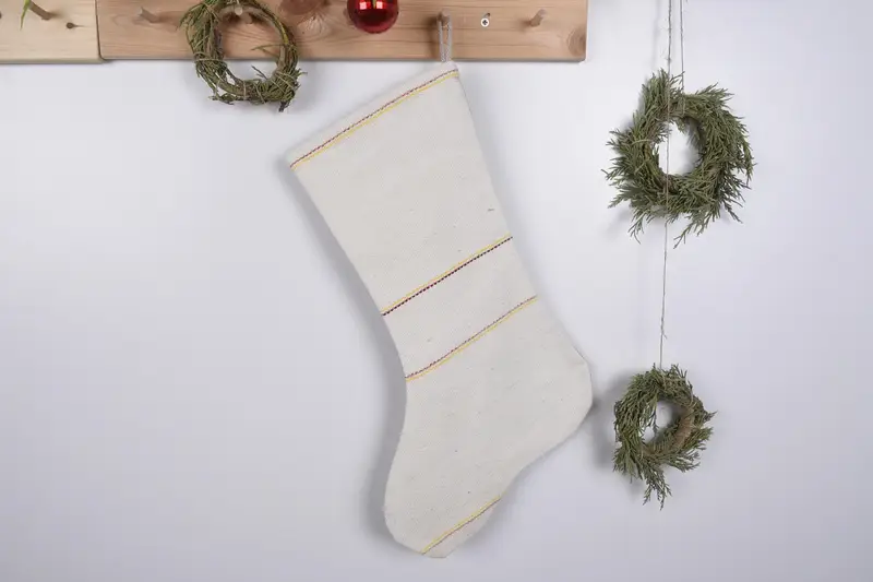 Festive Christmas Ornaments Pattern, Kilim-Style Christmas Stocking