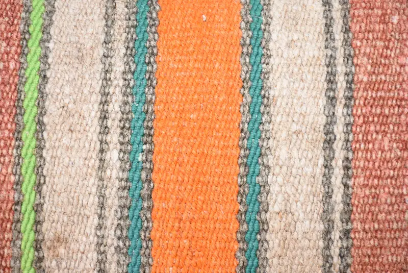 Ethnical Kilim Rug Pillow, Antique Pillows, Pillow for Sofa, Pillow, 12x24 Orange Pillow Case, Garden Pillow Sham, Rustic Pillow Case - 3
