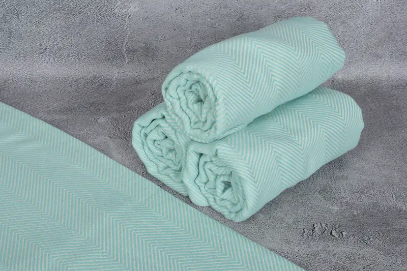 Bride Gift, Yoga Towel, Housewarming Gift, Wedding Gift, Bachelor Party Favors, Turkish towel, Beach Size Towel, 70x40 Cotton Herringbone Towel - 8