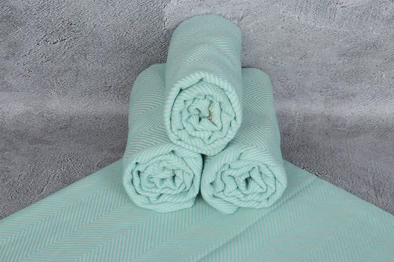 Bride Gift, Yoga Towel, Housewarming Gift, Wedding Gift, Bachelor Party Favors, Turkish towel, Beach Size Towel, 70x40 Cotton Herringbone Towel - 7