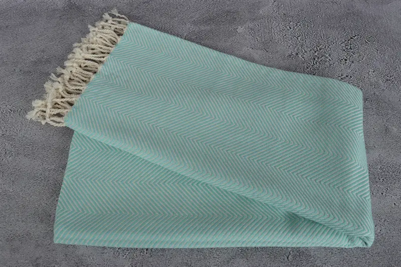 Bride Gift, Yoga Towel, Housewarming Gift, Wedding Gift, Bachelor Party Favors, Turkish towel, Beach Size Towel, 70x40 Cotton Herringbone Towel - 6