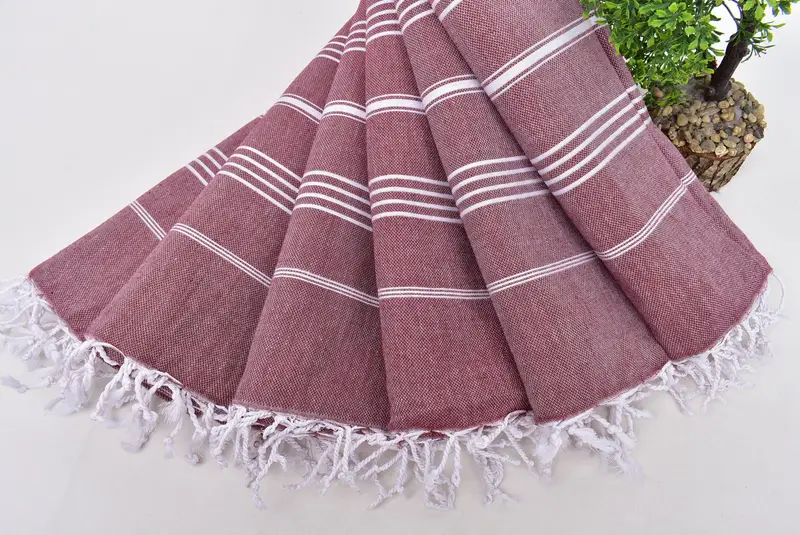 70x40 Cotton Striped Towel, Personalized Towel, Holiday Towel, Hammam towel, Girls Weekend Getaways Ideas, Bride Gift, Travel Towel, Wedding Favors - 4