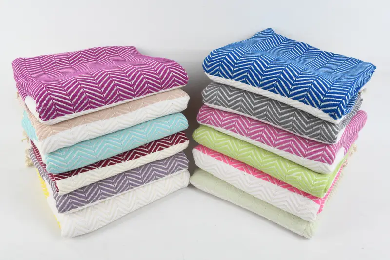 Lightweight towel, Girls Weekend Favors, Turkish Towel Set, 70x40 Cotton Zig zag Towel, Wedding Favors, Wedding Gift For Bride, Quick-dry peshtemal - 6