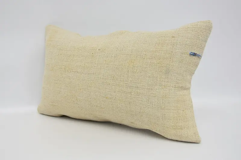 Boho Pillow Sham Cover, 12x20 Beige Pillow, Cushion, Comfy Throw Pillow Cover, Toss Cushion, Vintage Kilim Throw Pillow, Pillow for Sofa - 4