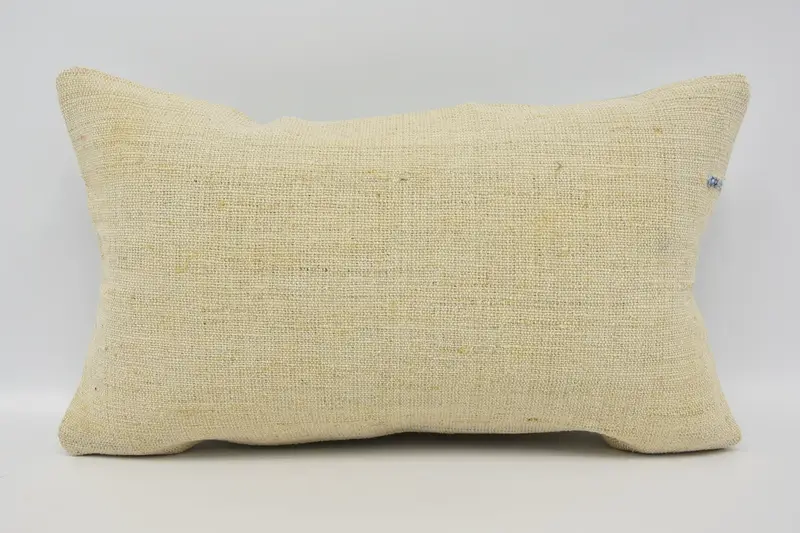 Boho Pillow Sham Cover, 12x20 Beige Pillow, Cushion, Comfy Throw Pillow Cover, Toss Cushion, Vintage Kilim Throw Pillow, Pillow for Sofa - 1