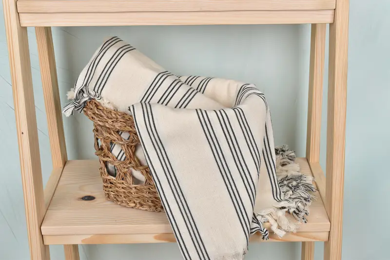 Turkish bath towel, Peshtemal Towel, Guest Towel, 70x40 Cotton Striped Towel, Handmade Turkish Towel, Bachelorette Party Gifts, Gift For Best Friend - 4