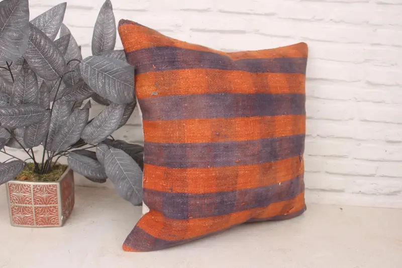 Pillow for Sofa, Boho Pillow, Southwestern Pillow, 20x20 Orange Cushion Case, Neutral Throw Pillow Case, Home Decor Pillow, Cushion Case - 3