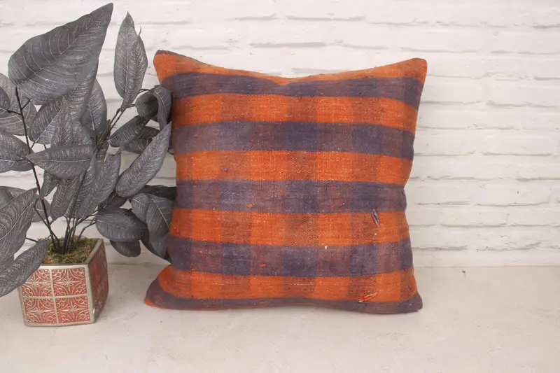 Pillow for Sofa, Boho Pillow, Southwestern Pillow, 20x20 Orange Cushion Case, Neutral Throw Pillow Case, Home Decor Pillow, Cushion Case - 1