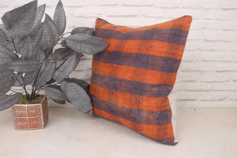 Pillow for Sofa, Boho Pillow, Southwestern Pillow, 20x20 Orange Cushion Case, Neutral Throw Pillow Case, Home Decor Pillow, Cushion Case - 4