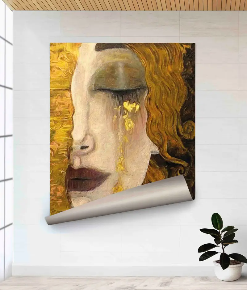 Gustav Klimt's Freya's Tears: Modern Canvas Art Print