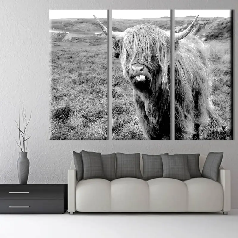 Bull Canvas, Bull Photo, Bull Poster, Wild Bull Canvas, Horned Bull, Animal Print Wall Canvas, Animal Photo Print, Black White Print Bull - 3